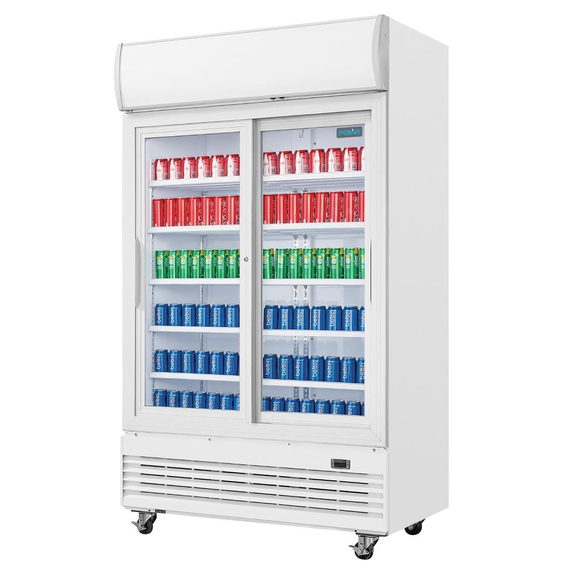 Polar G-Serie Display-Kühlung mit zwei Türen und Schiebetüren des Leuchtkastens 950L 2 Polar G-Serie Display-Kühlung mit zwei Türen und Schiebetüren des Leuchtkastens 950L