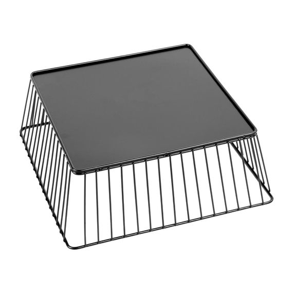 Olympia Draht-Präsentationstablett für Speisen, quadratisch, schwarz, 280 x 280 x 100 mm 4 Olympia Draht-Präsentationstablett für Speisen, quadratisch, schwarz, 280 x 280 x 100 mm