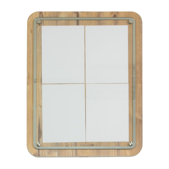 Wandzeitungshalter aus Holz Securit 4xA4. 1 Wandzeitungshalter aus Holz Securit 4xA4.