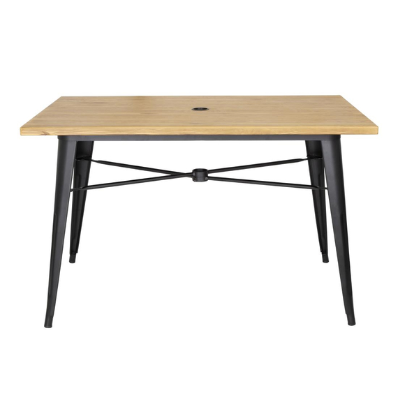 Bolero Kompletter Outdoor Tisch 120x76x76cm Helles Holz 1 Bolero Kompletter Outdoor Tisch 120x76x76cm Helles Holz