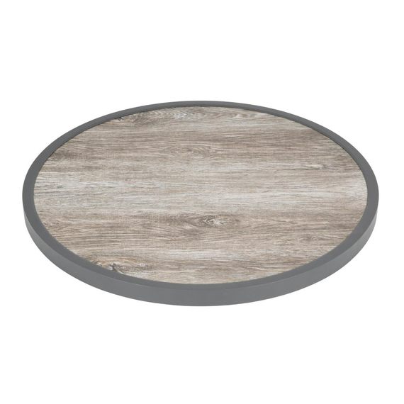 Bolero Fiberglas-Tischplatte, rund, Holzoptik, 580 mm Bolero Fiberglas-Tischplatte, rund, Holzoptik, 580 mm