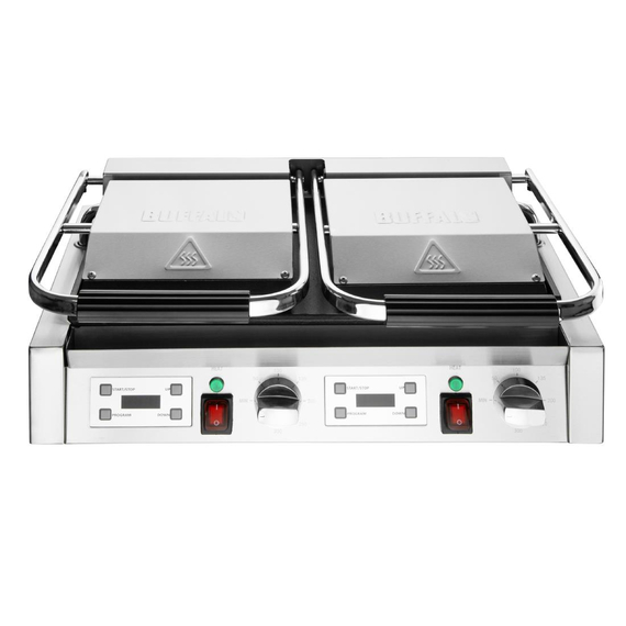 Buffalo Doppelkontaktgrill Glatte & Gerippte Platten 4 Buffalo Doppelkontaktgrill Glatte & Gerippte Platten