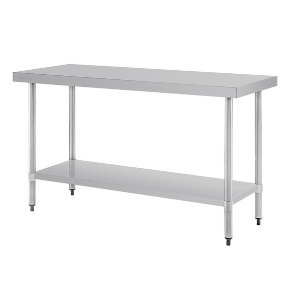 Vogue Edelstahl Arbeitstisch mit Regalboden 150 x 60cm 2 Vogue Edelstahl Arbeitstisch mit Regalboden 150 x 60cm