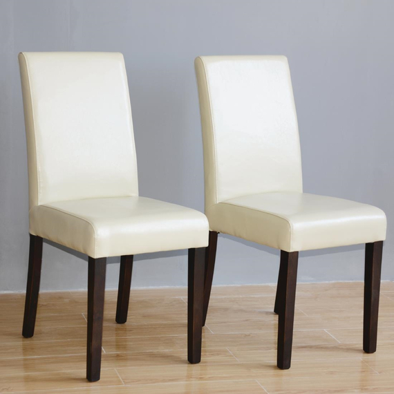Bolero Esszimmerstühle Kunstleder creme (2 Stück) 4 Bolero Esszimmerstühle Kunstleder creme (2 Stück)
