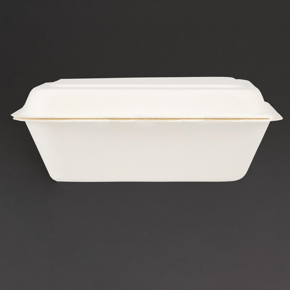 Fiesta Compostable kompostierbare Zuckerrohr Klappdeckelbehälter 18,2cm (250 Stück) 4 Fiesta Compostable kompostierbare Zuckerrohr Klappdeckelbehälter 18,2cm (250 Stück)