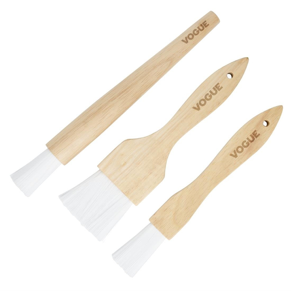 Vogue Holzgriff Runder Gebäckpinsel 25mm 3 Vogue Holzgriff Runder Gebäckpinsel 25mm