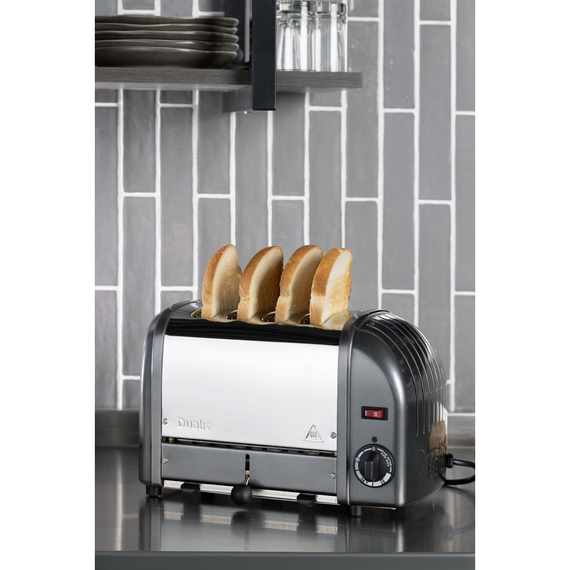 Dualit Toaster 40348 grau 4 Schlitze 4 Dualit Toaster 40348 grau 4 Schlitze
