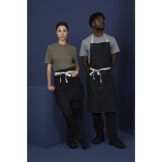 Southside kurze Denimbistroschürze schwarz 1 Southside kurze Denimbistroschürze schwarz