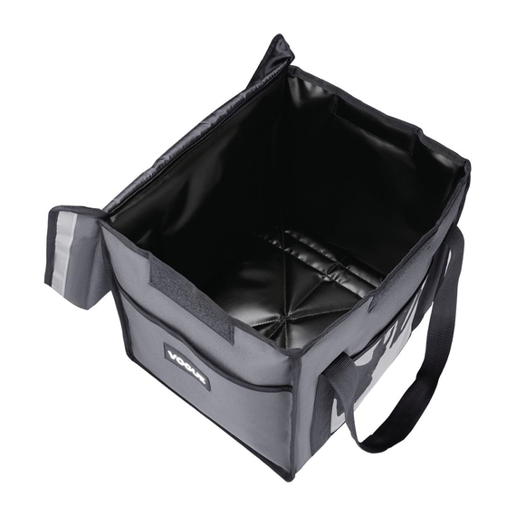 Vogue Isolierte Faltbare Liefer-Tasche Grau 380x305x380mm 3 Vogue Isolierte Faltbare Liefer-Tasche Grau 380x305x380mm