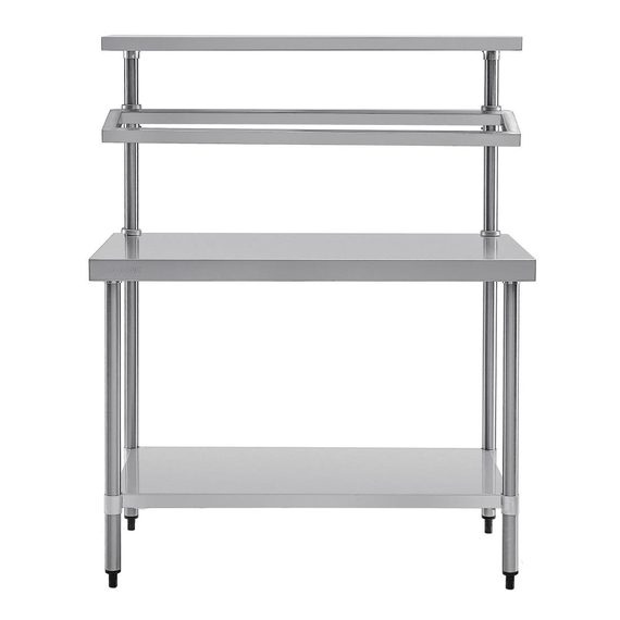 Vogue Edelstahl Arbeitstisch mit Aufsatz 120cm Vogue Edelstahl Arbeitstisch mit Aufsatz 120cm