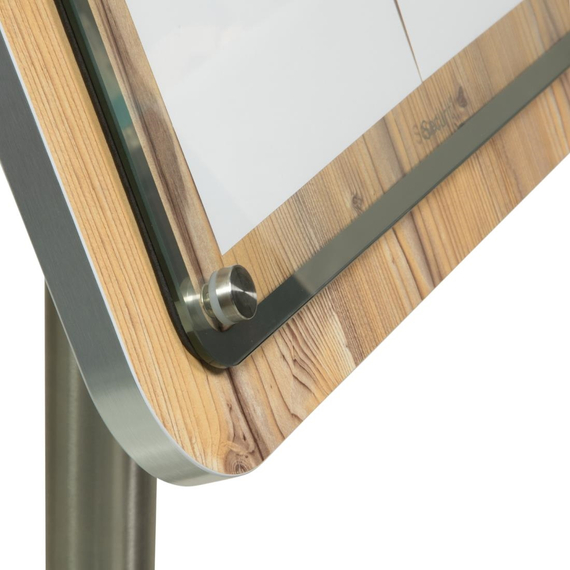Wandzeitungshalter aus Holz Securit 4xA4. 2 Wandzeitungshalter aus Holz Securit 4xA4.