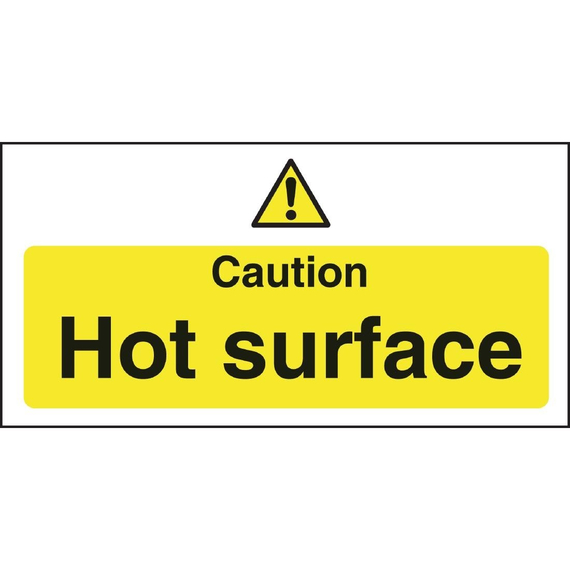Vogue Warnschild "Caution - Hot surface" Heiße Oberfläche Vogue Warnschild "Caution - Hot surface" Heiße Oberfläche