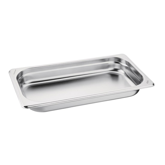Vogue Edelstahl 1/3 Gastronorm-Behälter 40mm 1 Vogue Edelstahl 1/3 Gastronorm-Behälter 40mm