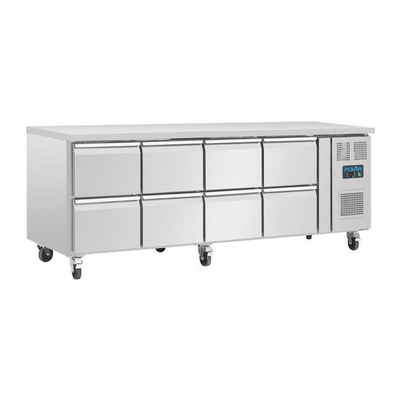Polar Serie U GN-Kühltisch mit 8 Schubladen 616L Polar Serie U GN-Kühltisch mit 8 Schubladen 616L