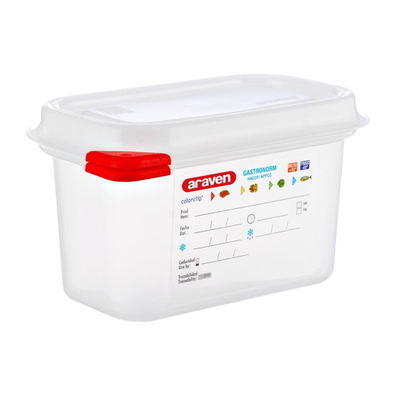 Araven GN1/9 Vorratsbehälter 1L (4 Stück) Araven GN1/9 Vorratsbehälter 1L (4 Stück)