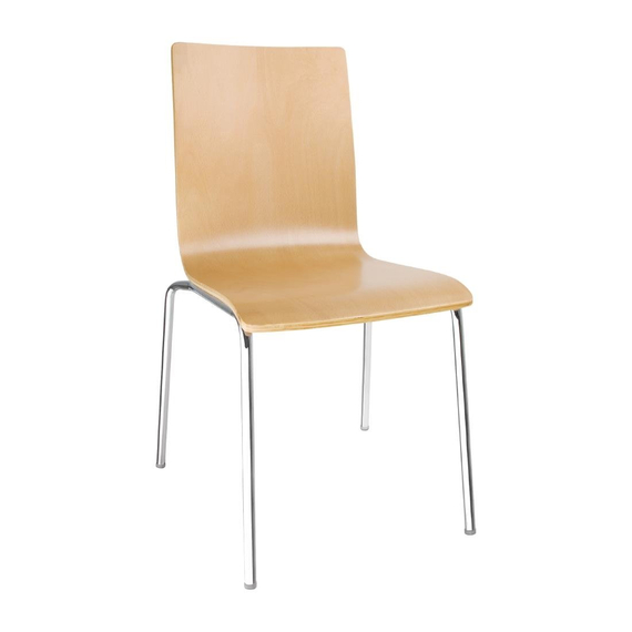 Bolero Stuhl mit eckiger Rückenlehne Buche (4 Stück) 2 Bolero Stuhl mit eckiger Rückenlehne Buche (4 Stück)