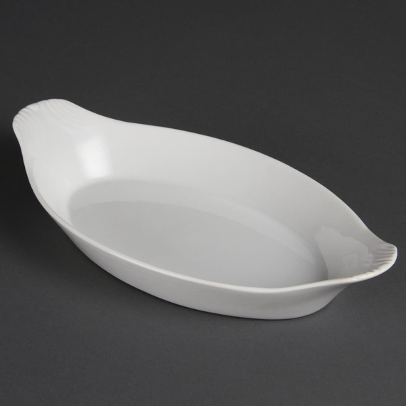 Olympia Whiteware ovale Gratinschalen weiß 29 x 16,6cm (6 Stück) Olympia Whiteware ovale Gratinschalen weiß 29 x 16,6cm (6 Stück)