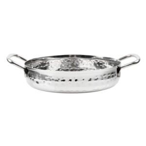 Olympia Tischpräsentationsschale Edelstahl gehämmert 125mm