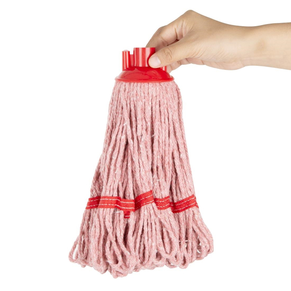 Jantex Deck-Wischmop Kopf Rot Gestreift 200g 2 Jantex Deck-Wischmop Kopf Rot Gestreift 200g