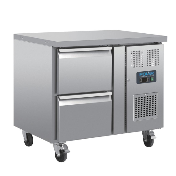Polar Serie U GN-Kühltisch mit 2 Schubladen 124L Polar Serie U GN-Kühltisch mit 2 Schubladen 124L