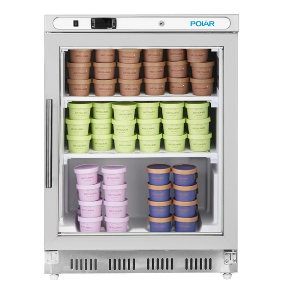 Polar C-Serie Gefrierschrank Untertisch mit Glasfront - Edelstahl 4 Polar C-Serie Gefrierschrank Untertisch mit Glasfront - Edelstahl