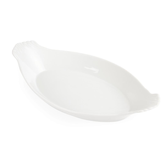 Olympia Whiteware ovale Gratinschalen weiß 32 x 17,7cm (6 Stück) 2 Olympia Whiteware ovale Gratinschalen weiß 32 x 17,7cm (6 Stück)