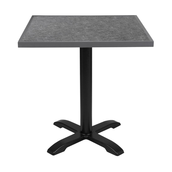 Bolero Black Brushed Mix Outdoor-Tischplatte aus gehärtetem Glas, quadratisch, graue Zierleiste, 700 mm 4 Bolero Black Brushed Mix Outdoor-Tischplatte aus gehärtetem Glas, quadratisch, graue Zierleiste, 700 mm