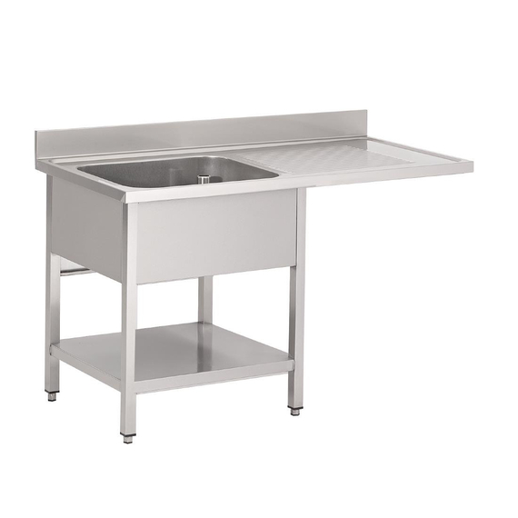 Gastro M Spültisch Becken links Platz für Geschirrspüler 120cm lang Gastro M Spültisch Becken links Platz für Geschirrspüler 120cm lang