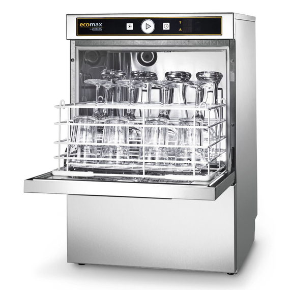 Hobart Ecomax Gläserspülmaschine G404-12C mit integr. Klarspüldosierpumpe, Reinigerdosier- und Ablaufpumpe Hobart Ecomax Gläserspülmaschine G404-12C mit integr. Klarspüldosierpumpe, Reinigerdosier- und Ablaufpumpe
