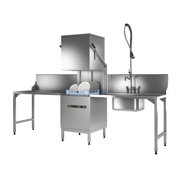 Hobart Ecomax Haubenspülmaschine H604-12B mit integrierte Klarspüldosierpumpe, eingebaute Klarspülpumpe, Reinigerdosier- und Ablaufpumpe 2 Hobart Ecomax Haubenspülmaschine H604-12B mit integrierte Klarspüldosierpumpe, eingebaute Klarspülpumpe, Reinigerdosier- und Ablaufpumpe