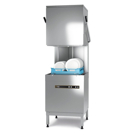 Hobart Ecomax Haubenspülmaschine H604-12B mit integrierte Klarspüldosierpumpe, eingebaute Klarspülpumpe, Reinigerdosier- und Ablaufpumpe Hobart Ecomax Haubenspülmaschine H604-12B mit integrierte Klarspüldosierpumpe, eingebaute Klarspülpumpe, Reinigerdosier- und Ablaufpumpe