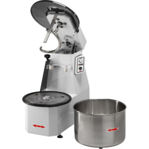 GMG Teigknetmaschine 62 Liter / 50 kg Teig, mit Zweiphasige Geschwindigkeit und Geneigtem Bedienfeld, 400 V