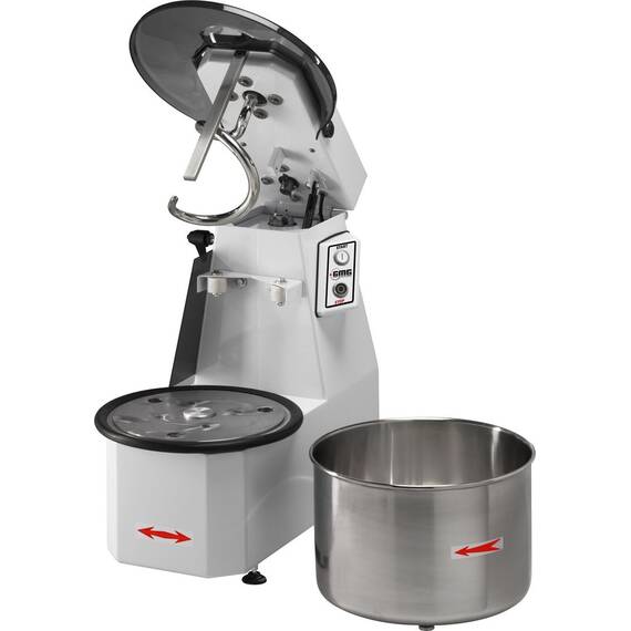 GMG Teigknetmaschine 42 Liter / 38 kg Teig, mit Zweiphasige Geschwindigkeit und Geneigtem Bedienfeld, 400 V GMG Teigknetmaschine 42 Liter / 38 kg Teig, mit Zweiphasige Geschwindigkeit und Geneigtem Bedienfeld, 400 V
