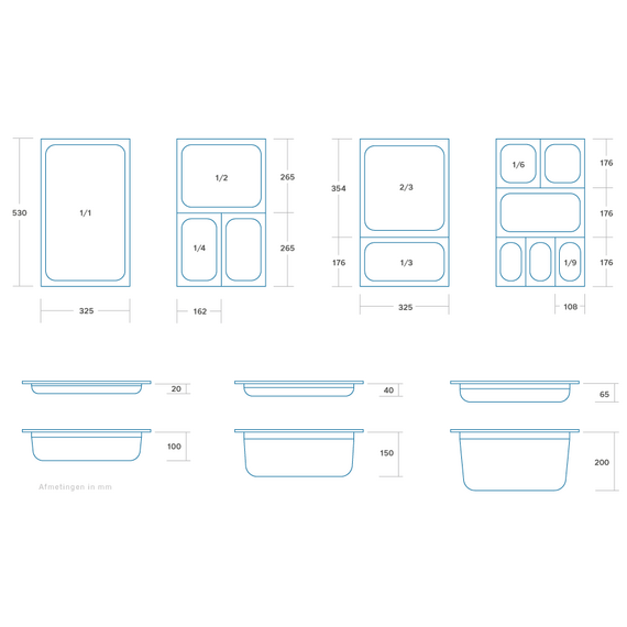 Maxima Gastro Gastronormbehälter - 1/4 GN - 6,5 cm Tief - Polycarbonat 2 Maxima Gastro Gastronormbehälter - 1/4 GN - 6,5 cm Tief - Polycarbonat