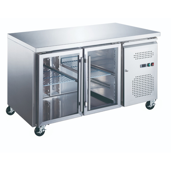 Maxima Gastro Kühltisch - 136 cm - 2 Glastüren Maxima Gastro Kühltisch - 136 cm - 2 Glastüren