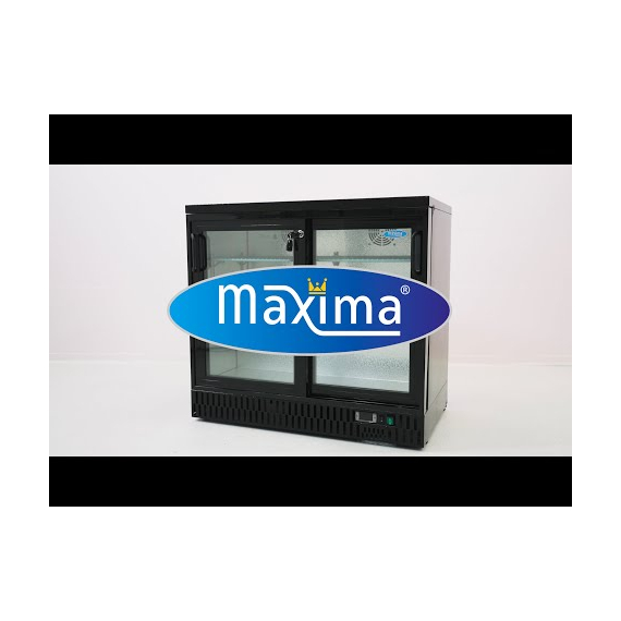 Maxima Gastro Getränke Kühlschrank - 3 Schiebetüren - 6 verstellbare Regale 6 Maxima Gastro Getränke Kühlschrank - 3 Schiebetüren - 6 verstellbare Regale