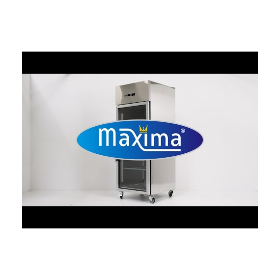 Maxima Gastro Kühlschrank - 700 l - 3 Einstellbare Regale (2/1 GN) - Rostfreier Stahl - mit Glastür 6 Maxima Gastro Kühlschrank - 700 l - 3 Einstellbare Regale (2/1 GN) - Rostfreier Stahl - mit Glastür