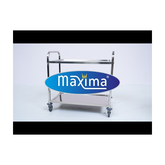 Maxima Gastro Servierwagen Edelstahl - 2 Regale 5 Maxima Gastro Servierwagen Edelstahl - 2 Regale