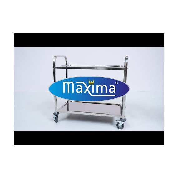 Maxima Gastro Servierwagen Edelstahl - 3 Regale 5 Maxima Gastro Servierwagen Edelstahl - 3 Regale