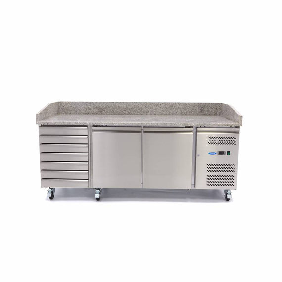 Maxima Gastro Pizzakühltisch - 202 cm - 2 Türen - 7 Schubladen 1 Maxima Gastro Pizzakühltisch - 202 cm - 2 Türen - 7 Schubladen