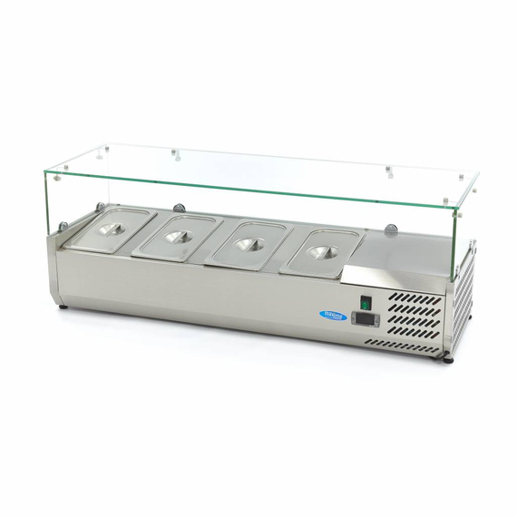 Maxima Gastro Aufsatzkühlvitrine - 120 cm - Passt 4 x 1/3 GN Maxima Gastro Aufsatzkühlvitrine - 120 cm - Passt 4 x 1/3 GN