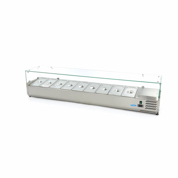 Maxima Gastro Aufsatzkühlvitrine - 200 cm - Passt 9 x 1/3 GN Maxima Gastro Aufsatzkühlvitrine - 200 cm - Passt 9 x 1/3 GN