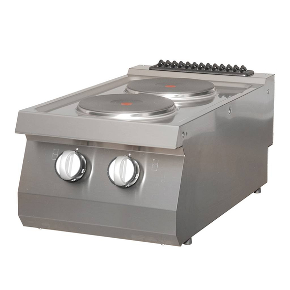 Maxima Gastro Heavy Duty Kochfeld - 2 Brenner - Einzeleinheit - 70 cm Tief - Elektrisch Maxima Gastro Heavy Duty Kochfeld - 2 Brenner - Einzeleinheit - 70 cm Tief - Elektrisch