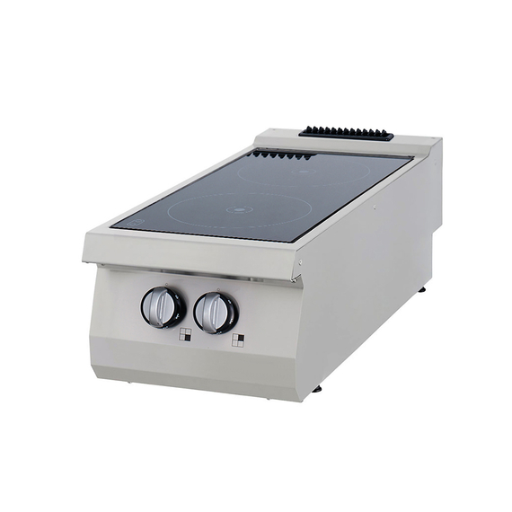 Maxima Gastro Heavy Duty Kochfeld - 2 Brenner - Infrarot - Doppeleinheit - 70 cm Tief - Elektrisch Maxima Gastro Heavy Duty Kochfeld - 2 Brenner - Infrarot - Doppeleinheit - 70 cm Tief - Elektrisch