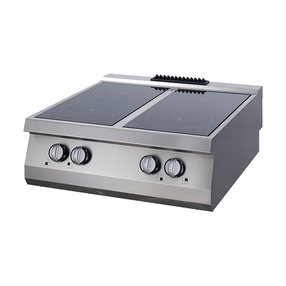 Maxima Gastro Heavy Duty Kochfeld - 4 Brenner - Infrarot - Doppeleinheit - 70 cm Tief - Elektrisch Maxima Gastro Heavy Duty Kochfeld - 4 Brenner - Infrarot - Doppeleinheit - 70 cm Tief - Elektrisch