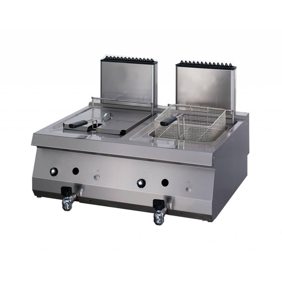 Maxima Gastro Heavy Duty Fritteuse - 2 x 12 l - Doppeleinheit - 70 cm Tief - mit Ablasshahn - Gas Maxima Gastro Heavy Duty Fritteuse - 2 x 12 l - Doppeleinheit - 70 cm Tief - mit Ablasshahn - Gas