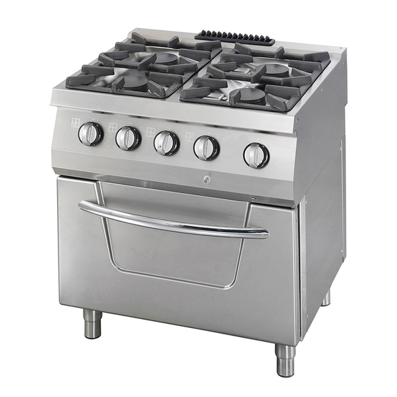 Maxima Gastro Heavy Duty Herd - 4 Brenner - Doppeleinheit - 70 cm Tief - 37 kW - Gas inkl. Ofen Maxima Gastro Heavy Duty Herd - 4 Brenner - Doppeleinheit - 70 cm Tief - 37 kW - Gas inkl. Ofen
