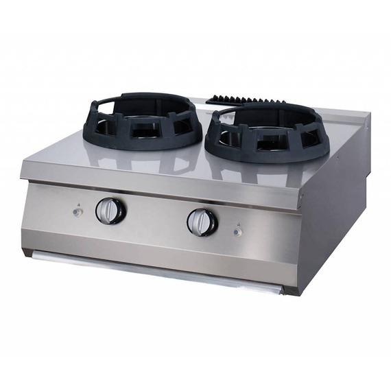 Maxima Gastro Heavy Duty Wok Herd - 2 x 28,5 cm Kochringe - Doppeleinheit - 70 cm Tief - Gas Maxima Gastro Heavy Duty Wok Herd - 2 x 28,5 cm Kochringe - Doppeleinheit - 70 cm Tief - Gas