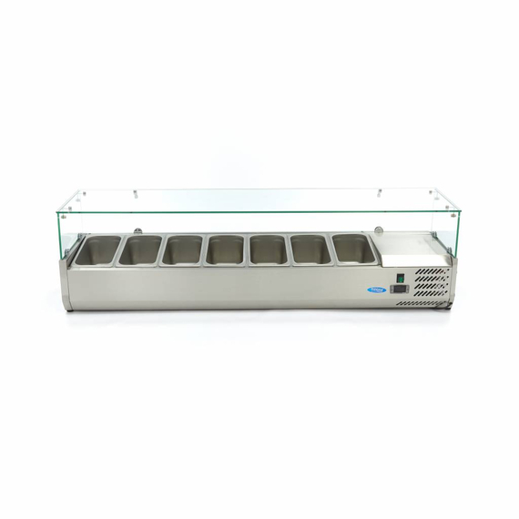Maxima Gastro Aufsatzkühlvitrine - 160 cm - Passt 7 x 1/3 GN 5 Maxima Gastro Aufsatzkühlvitrine - 160 cm - Passt 7 x 1/3 GN