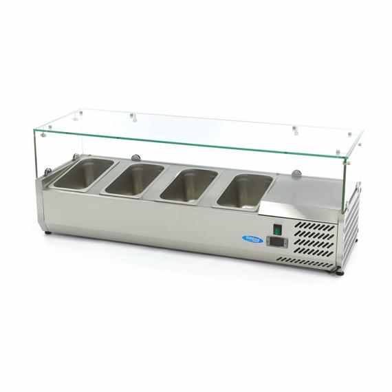 Maxima Gastro Aufsatzkühlvitrine - 120 cm - Passt 4 x 1/3 GN 4 Maxima Gastro Aufsatzkühlvitrine - 120 cm - Passt 4 x 1/3 GN